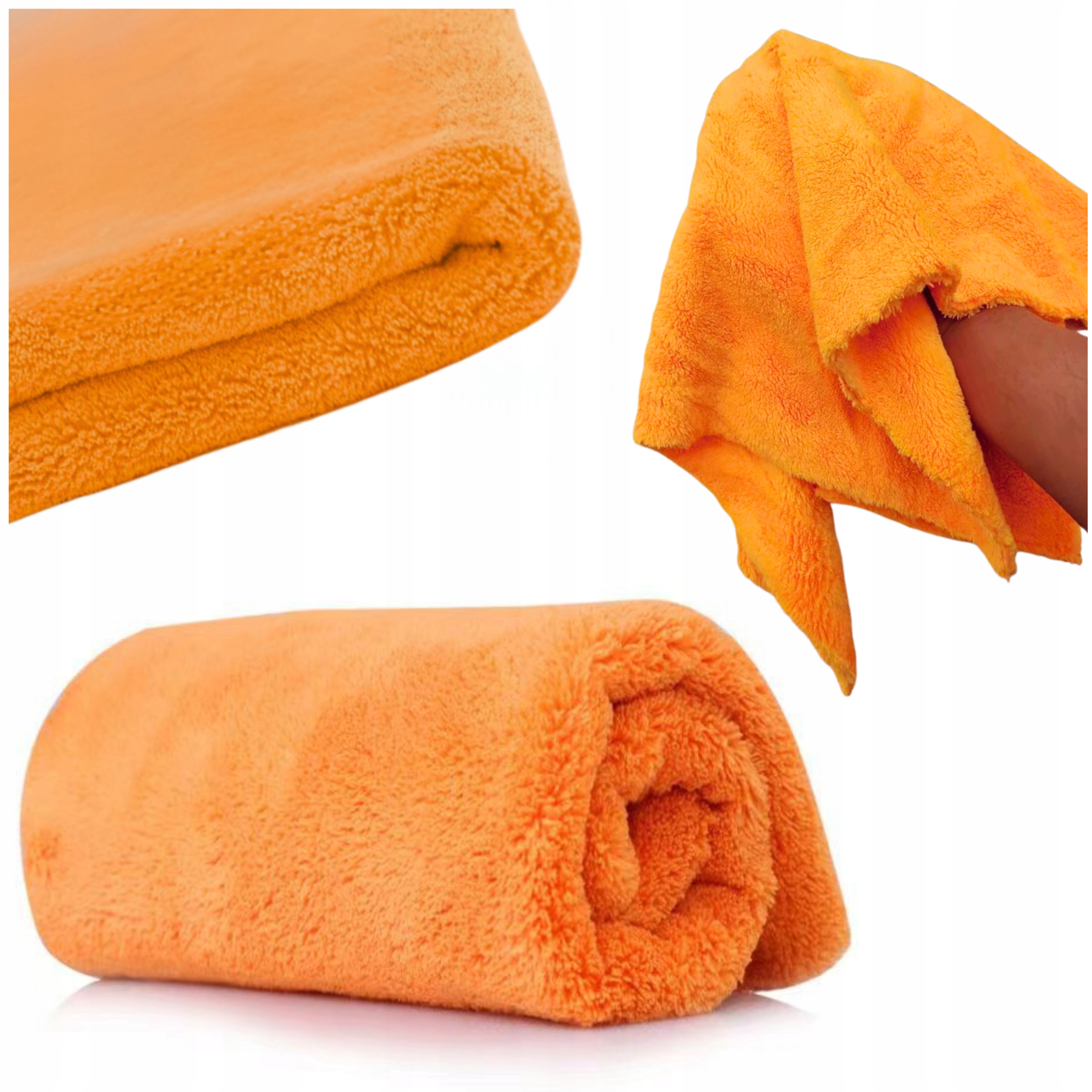 Ściereczka Z Mikrofibry Bezszwowa Mikrofibra Do Detailingu 40X40 Pomarańcz
