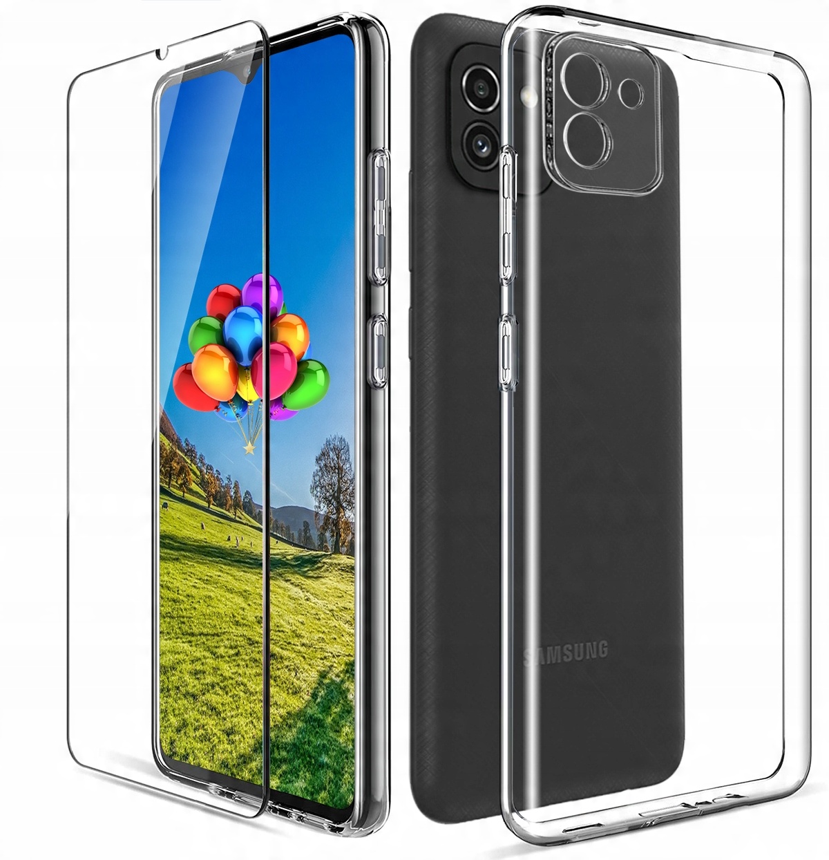 

Etui Silicone Case Szkło do Samsung Galaxy A03