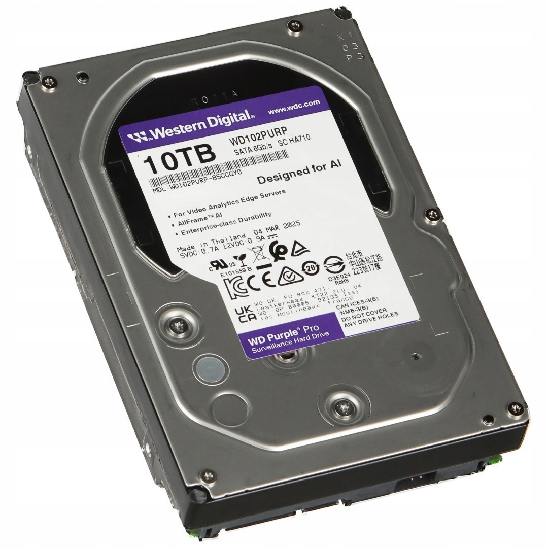 Disk Pre Rekordér HDD-WD102PURP 10TB 24/7 Western Digital