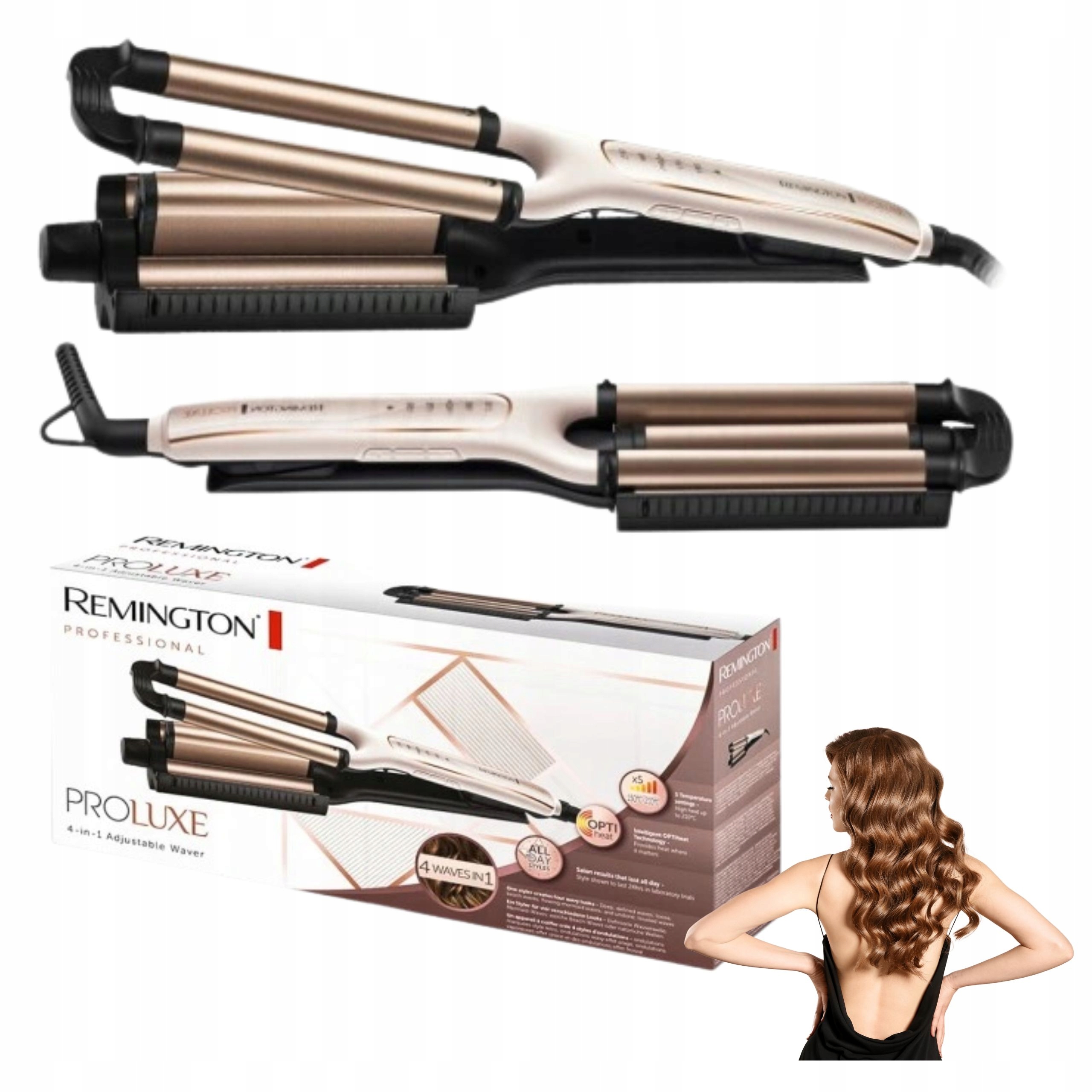 Remington Mocna Falownica Do Włosów 90W 4 Rodzaje Fal Ceramiczna Powłoka