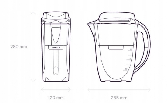Dzbanek J.SHMIDT 500, biały Model J.SCHMIDT 500