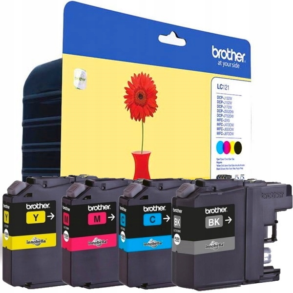 

Tusze Brother LC121 DCP-J132W DCP-J152W DCP-J172W