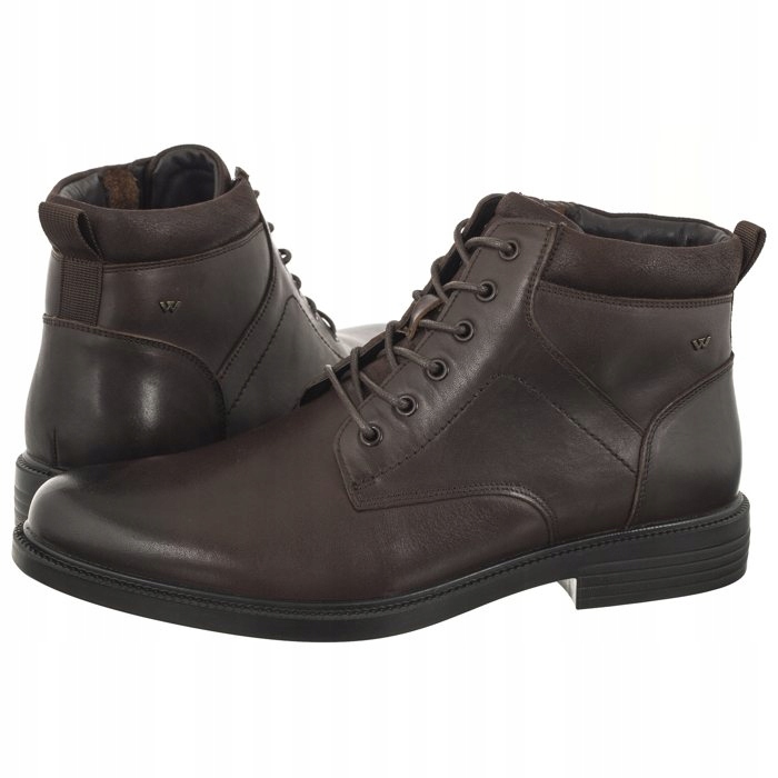 Pánské Boty Kotníkové Boty na Podzim a Zimu Wojas Hnědé 24050-72