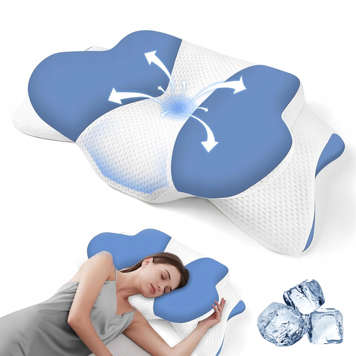 Poduszka Ortopedyczna Ergonomiczna Motyl Dla Lepszego Snutrustonego