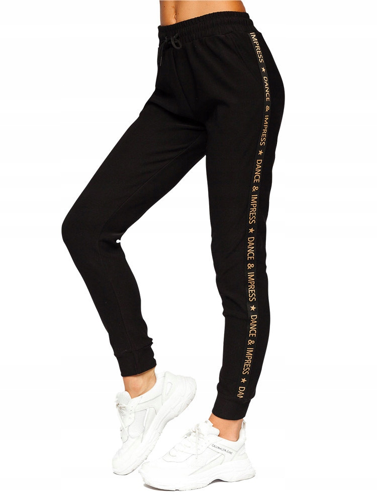 

Spodnie Damskie Dresowe Czarne W6963 Denley_l