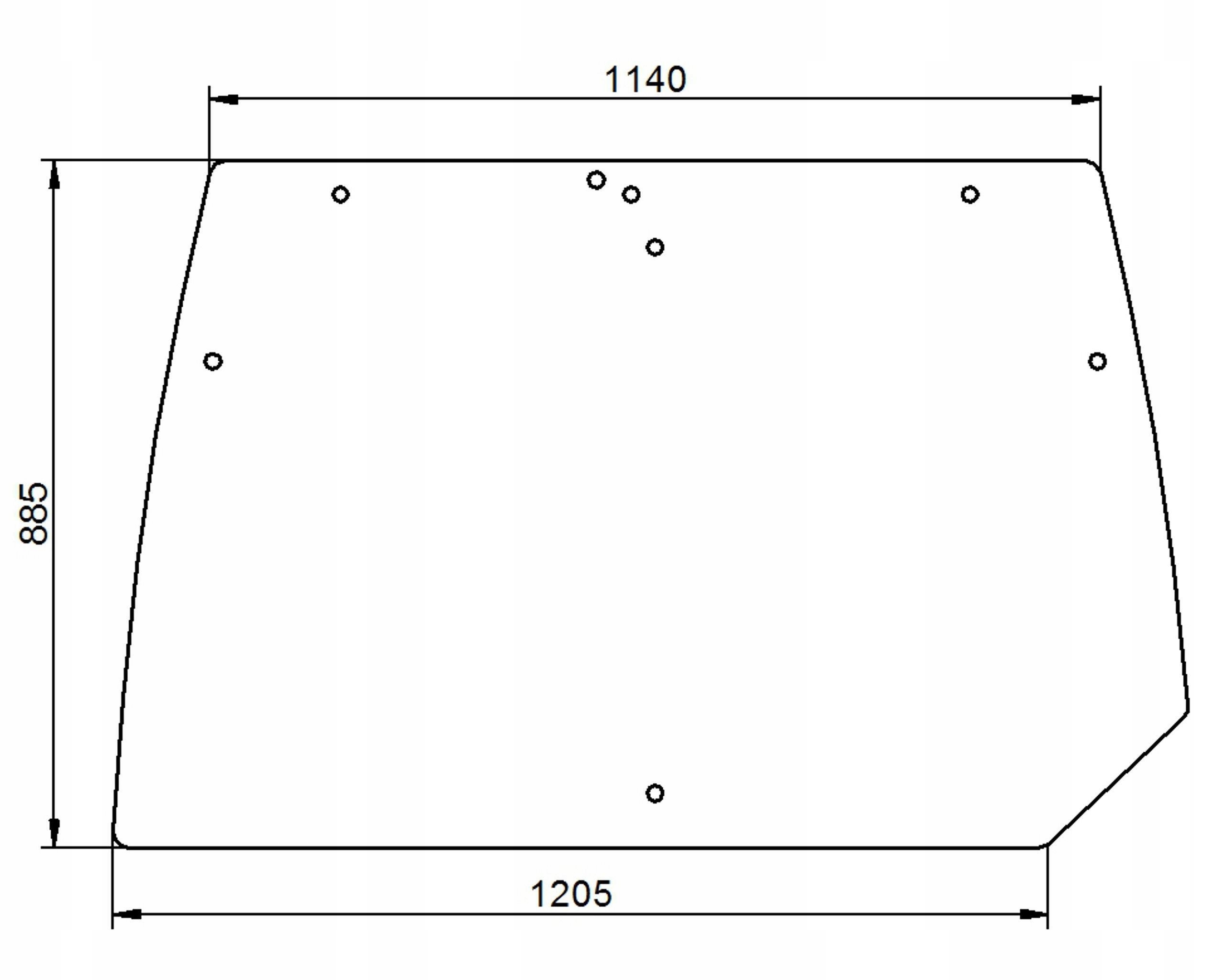 sklo Deutz-Fahr Lamborghini Same zadní 001083460