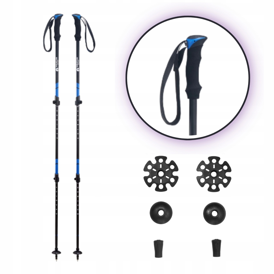 KIJKI REGULOWANE DO NORDIC WALKING - KIJE TREKKINGOWE SPORT LEKKIE PORĘCZNE Model UNIVERSAL