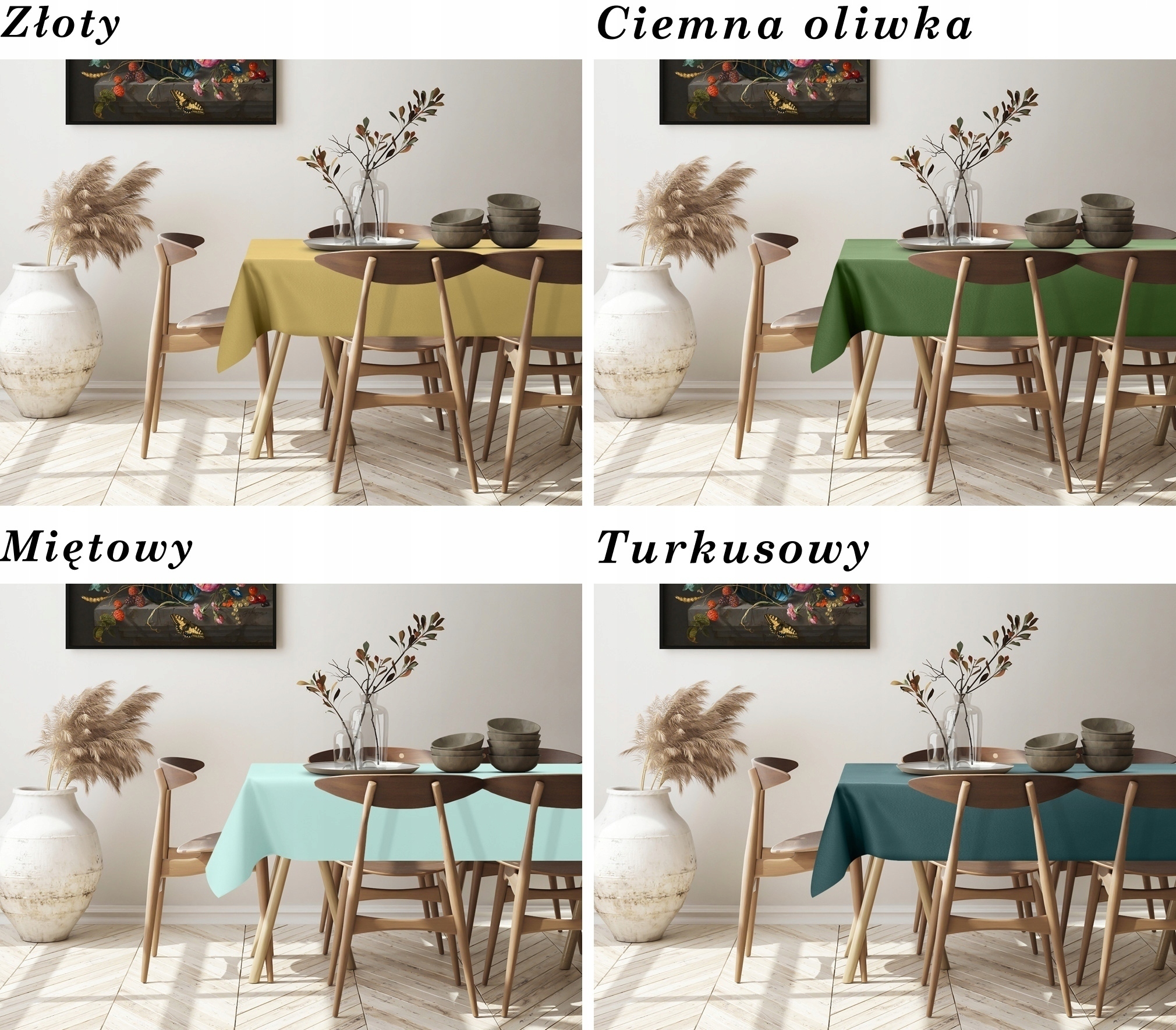 OBRUS PLAMOODPORNY - 4 SEASONS - KOLORY 110X220 CM Kształt prostokątny