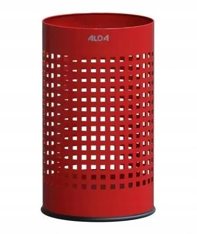 Levně Odpadkový koš Officer 18 l, děrovaný, lakovaná ocel, červená