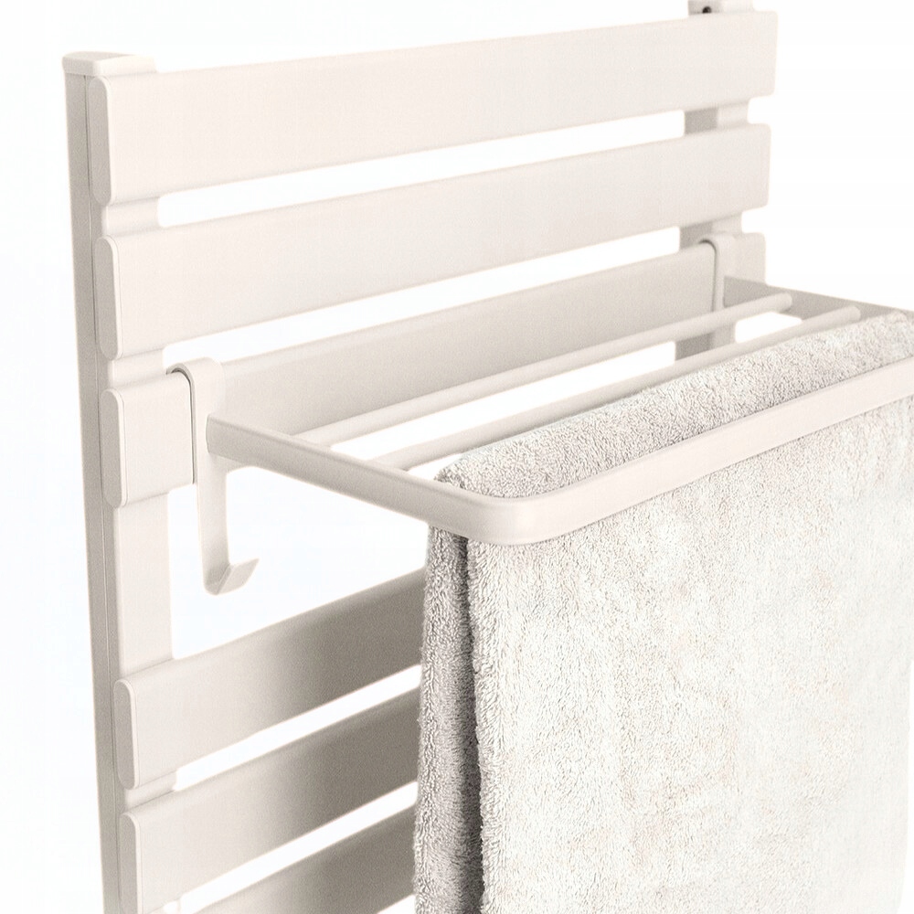 Levně Sušák Na Prádlo Ručníky Věšák Na Koupelnový Radiátor Bílá/Černá