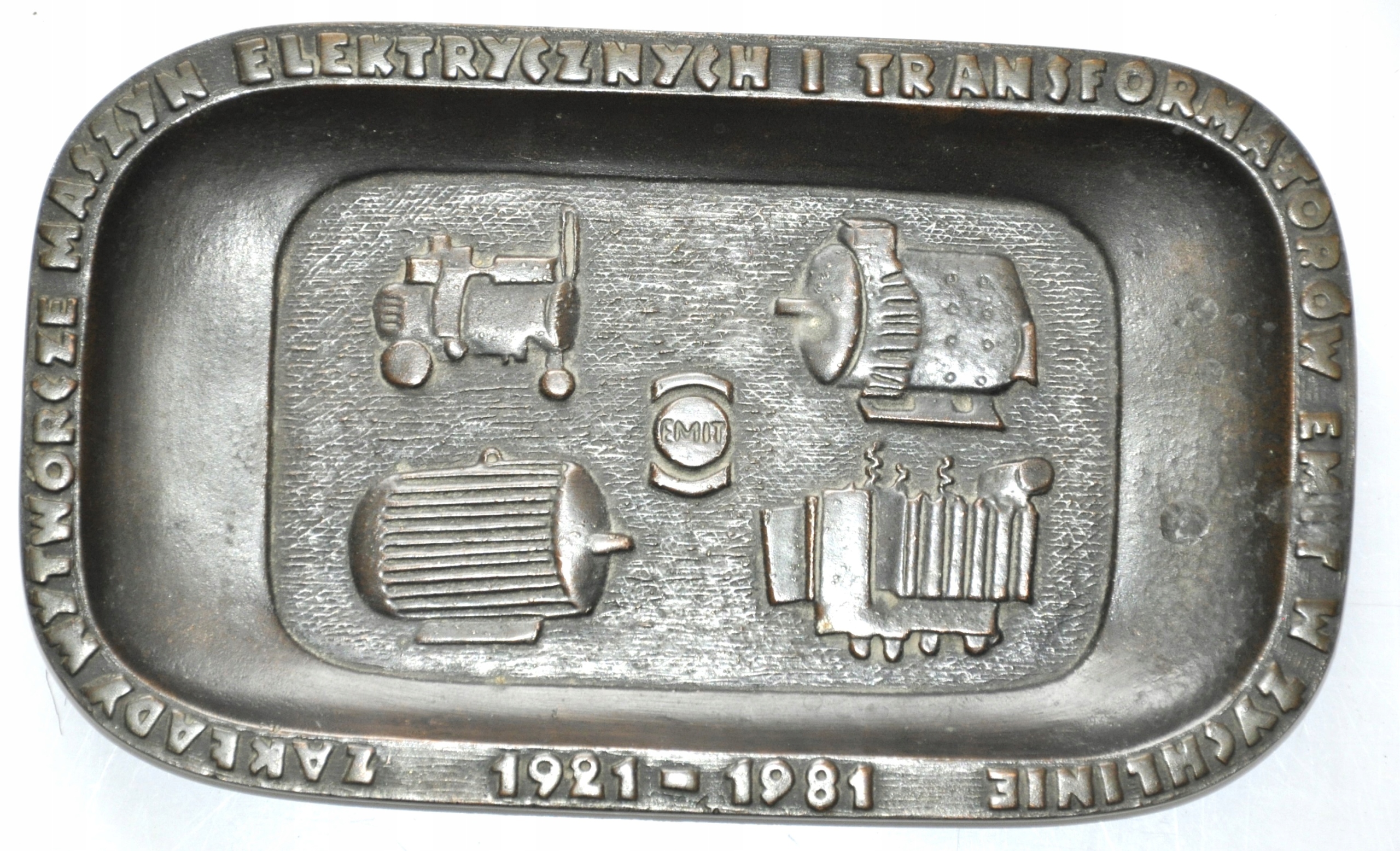 EMIT ŻYCHLIN MASZYNY ELEKTR. I TRANSFORMATORY PLAKIETA BRĄZ 1981
