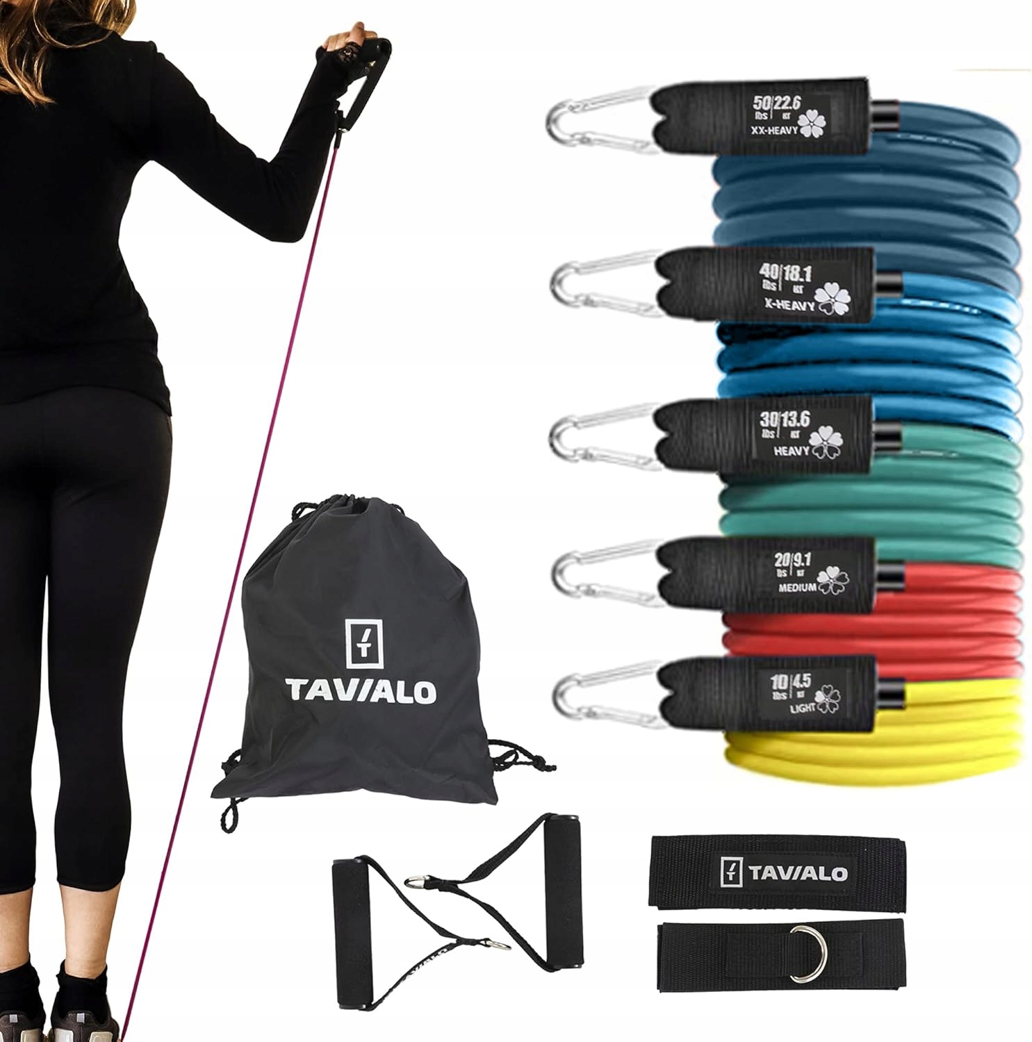 Gumy do ćwiczeń fitness zestaw 5 szt S&r