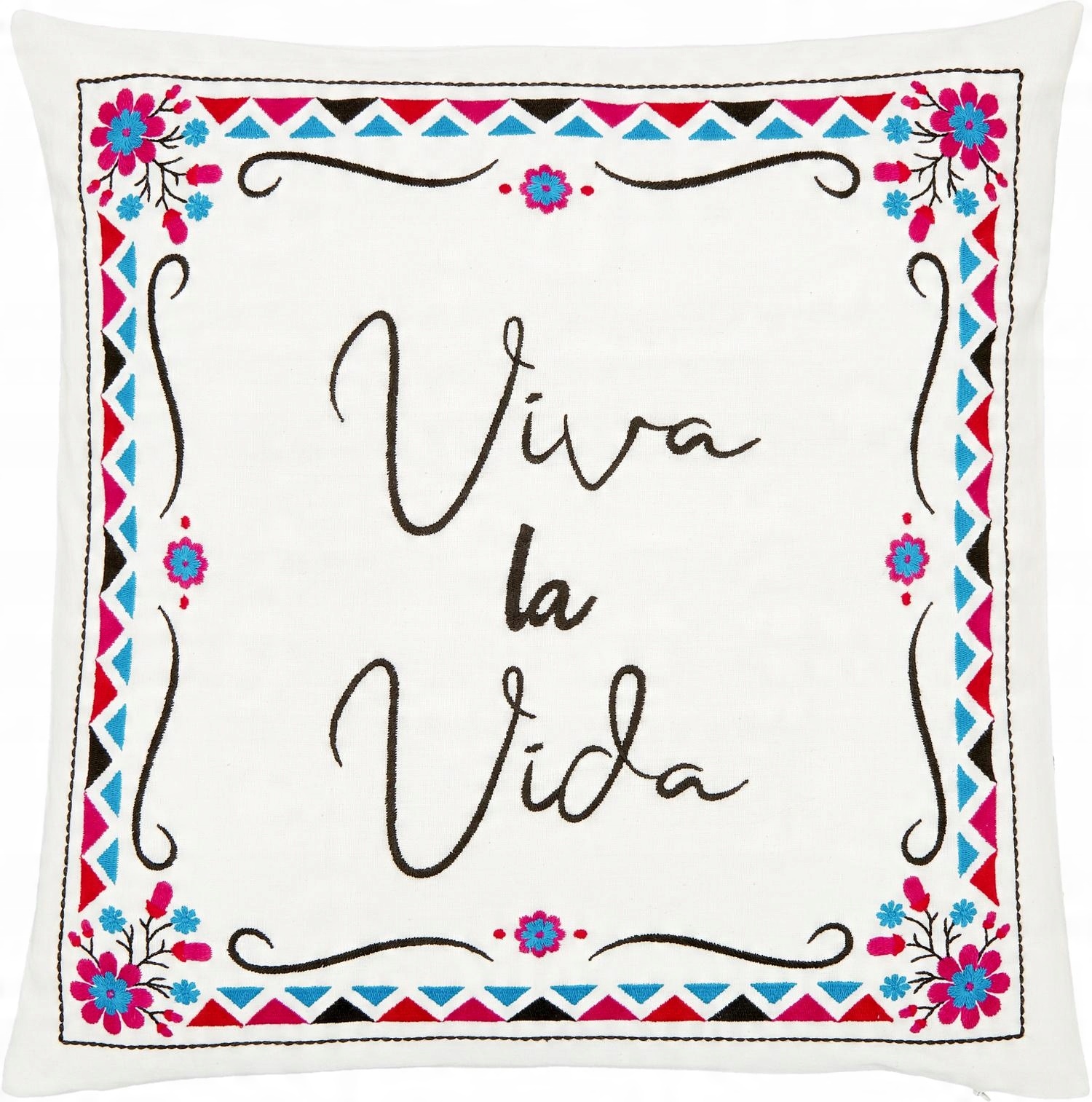 

Haftowana poszewka na poduszkę Viva la Vida 45x45
