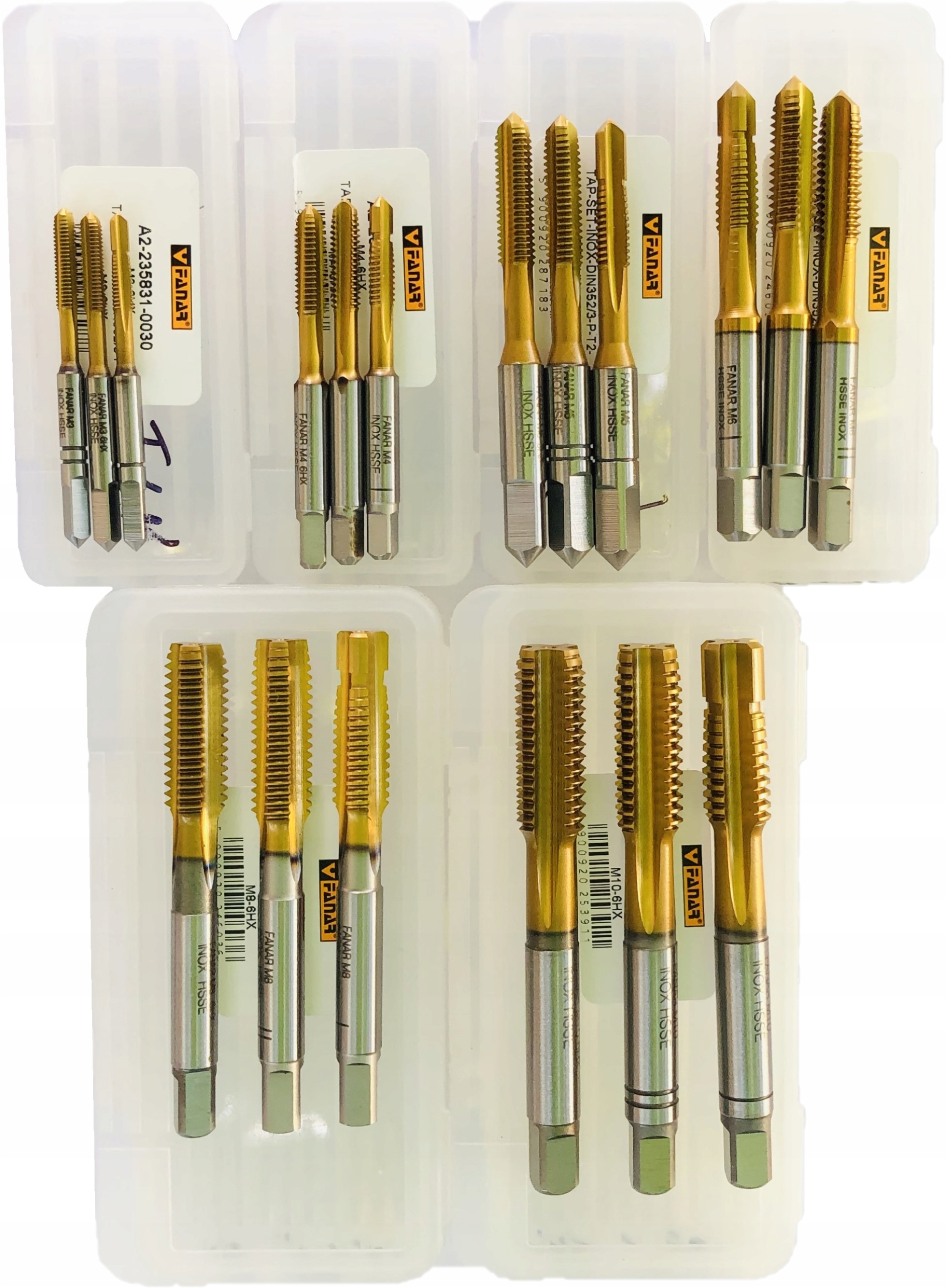 FANAR Gwintownik do stali nierdzewnej M3-M10 + wiertła pod gwinty INOX Kod producenta a2-235831-0080