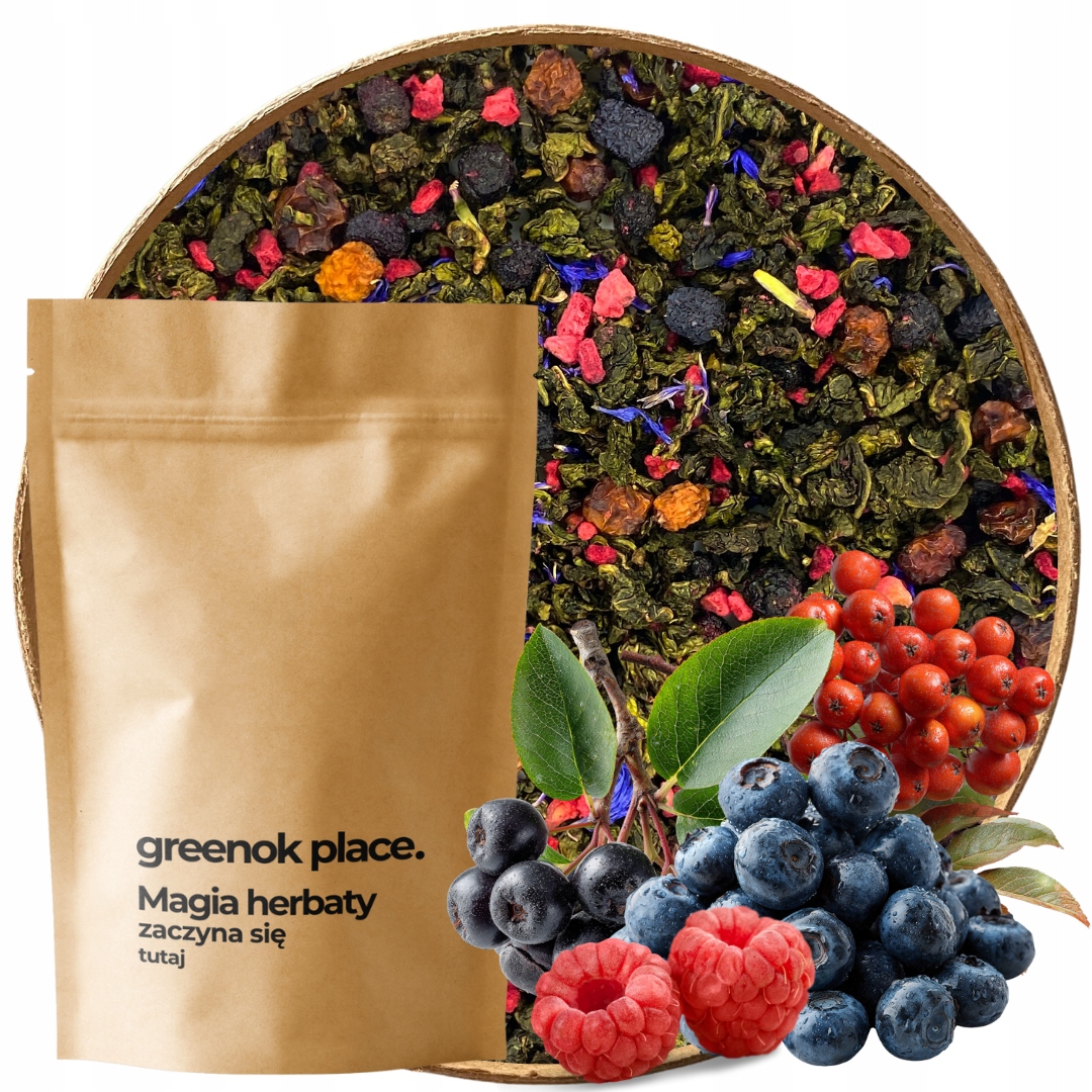 Čaj Oolong Lesní Borůvka 1000g malina lyofilizovaná lesní plody 1kg Velkoobchod