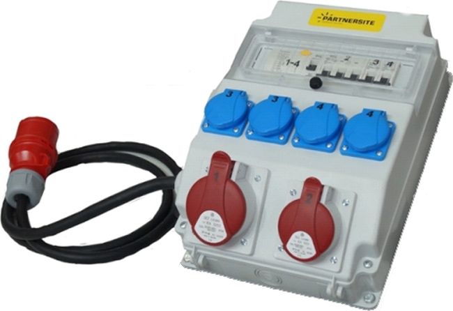 Stavebný rozvádzač zabezpečený 250Vx4 400Vx2