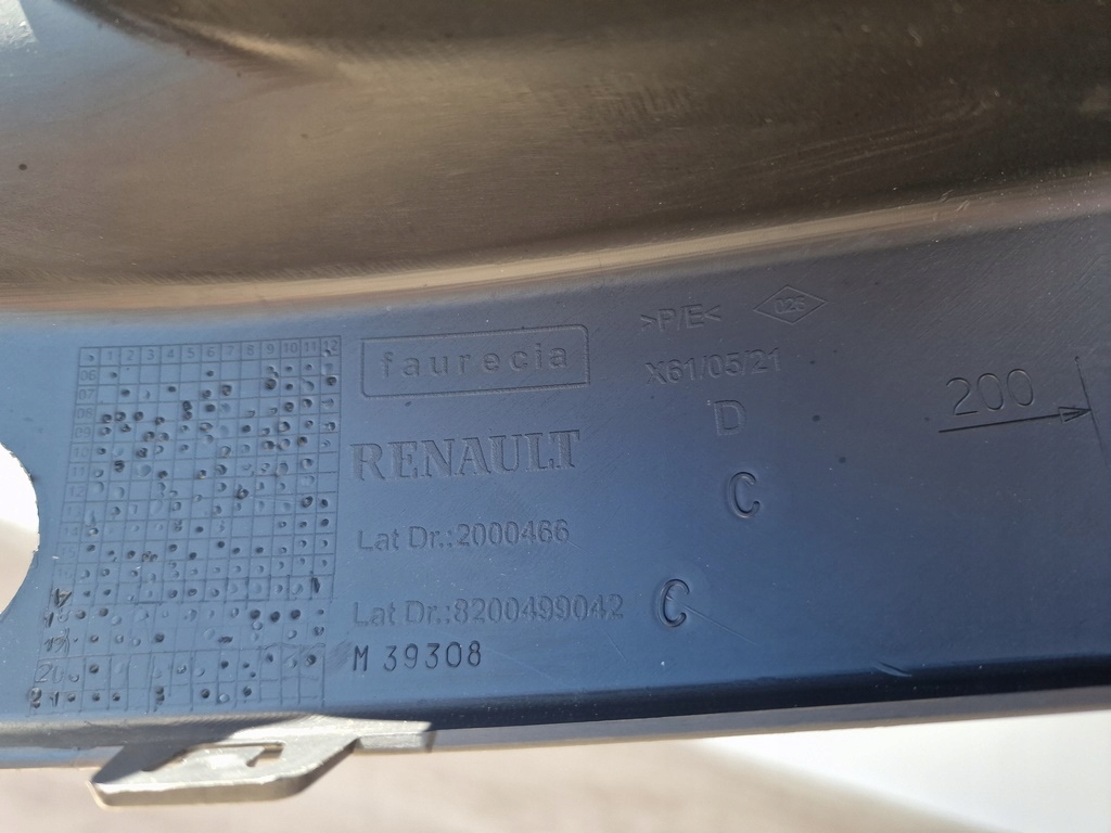 RENAULT KANGOO pravá lišta nárazníku záď roh