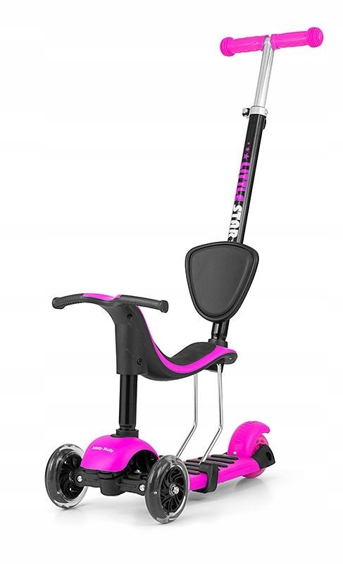 Hulajnoga Scooter Little Star 3w1 Róż Urodziny dzień dziecka roczek