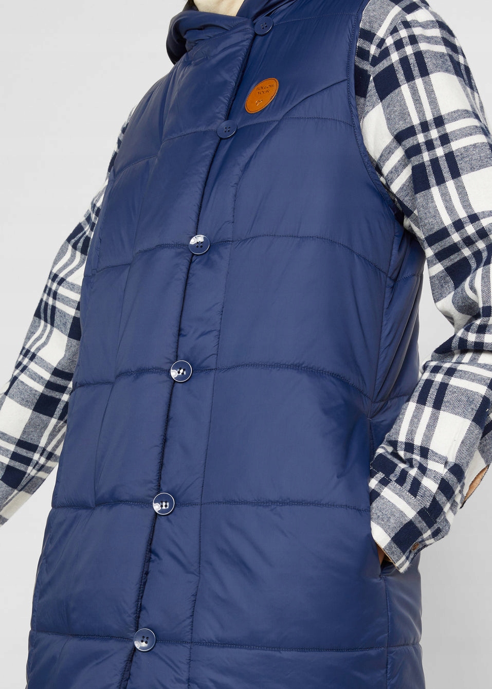 EA271 KAMIZELKA DAMSKA WIOSENA NA ZAMEK Z KAPTUREM BONPRIX 38 GRANATOWA Rozmiar 38