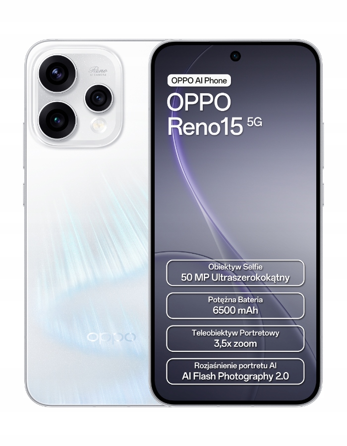 Smartfon Oppo Reno15 5G 8/512 Gb biały
