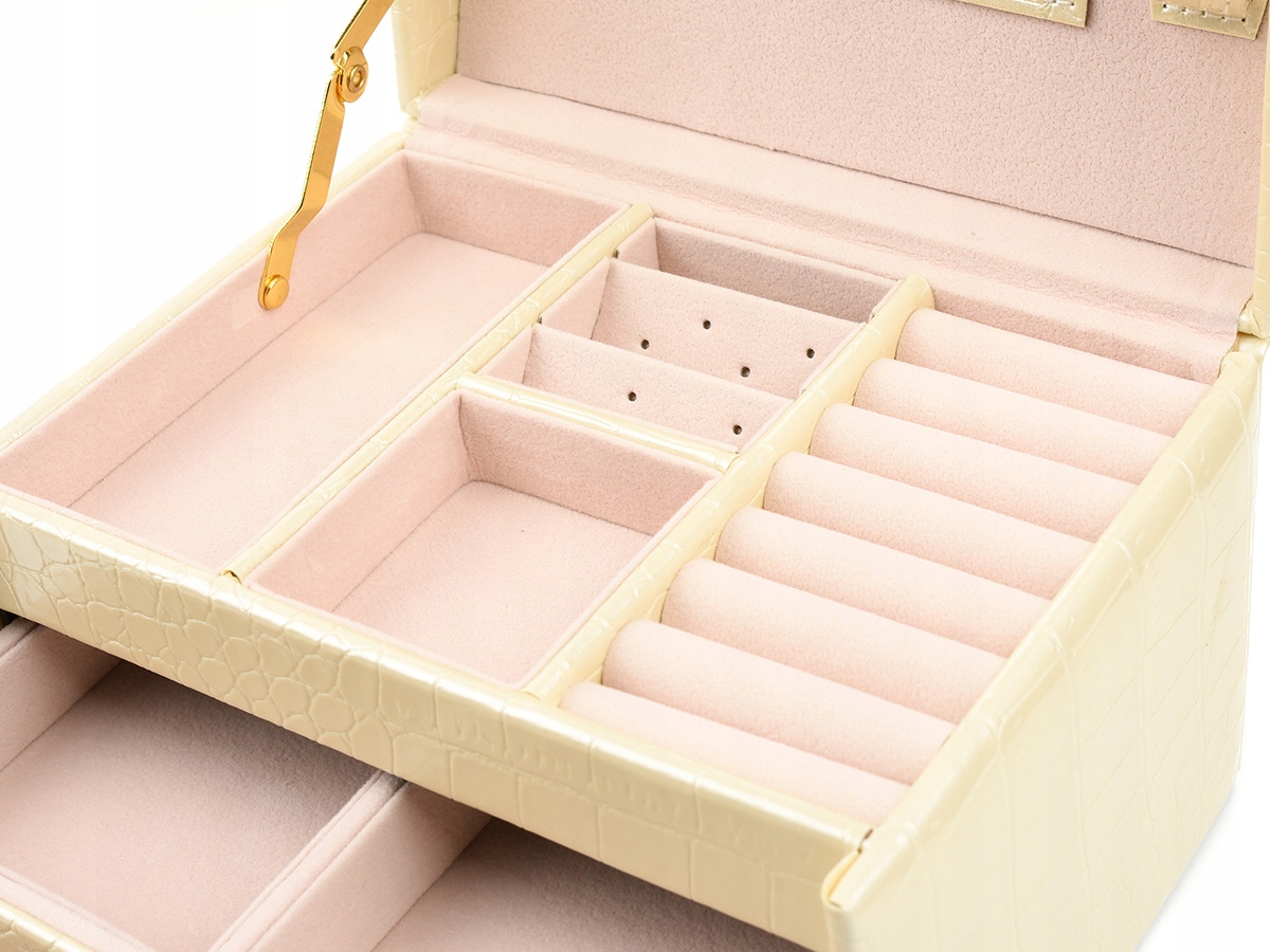 SZKATUŁKA KUFEREK KASETKA NA BIŻUTERIĘ KOLCZYKI Marka inny