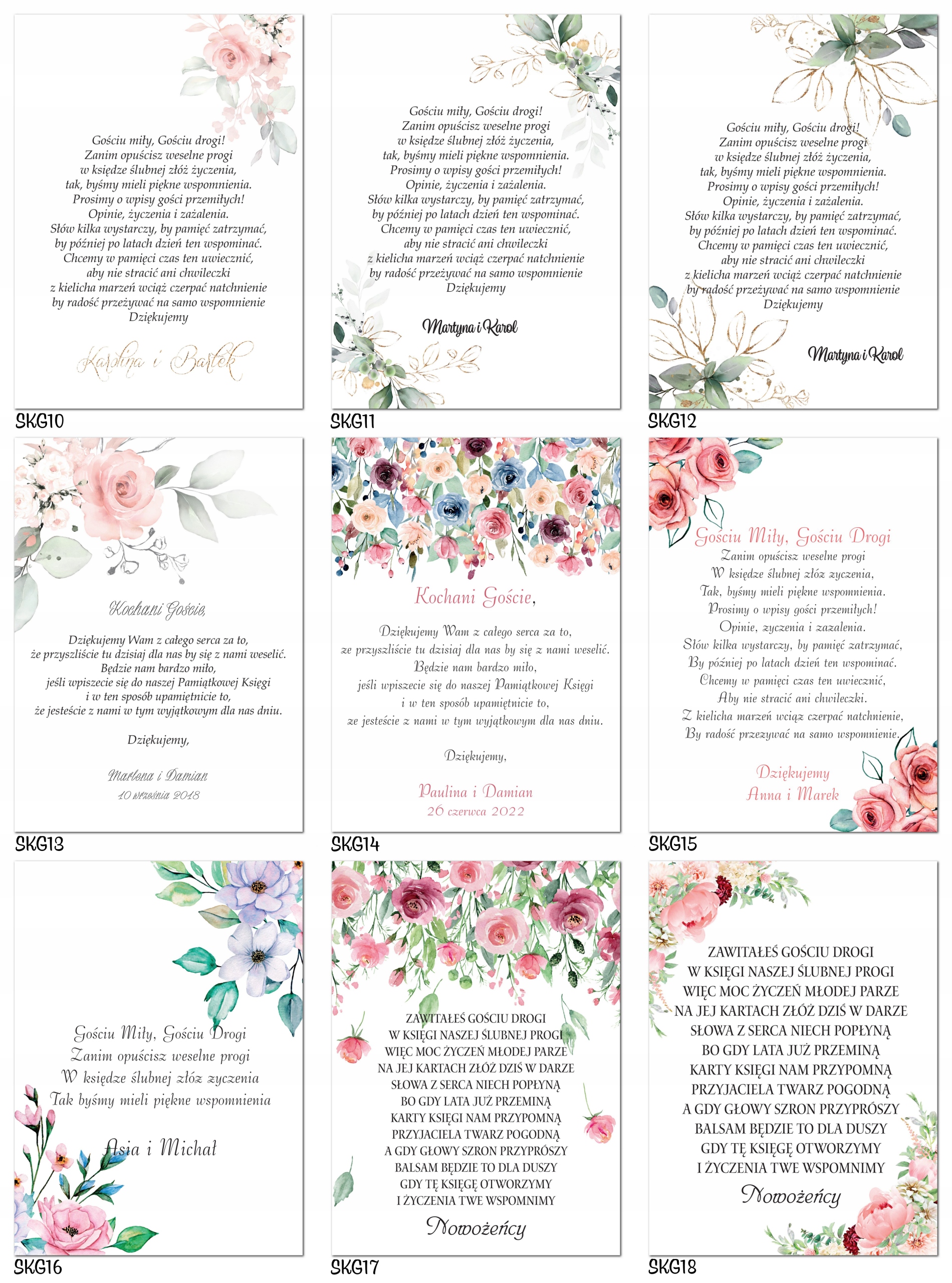 KSIĘGA GOŚCI WESELNYCH PERSONALIZOWANA A4 100STR Cechy dodatkowe możliwość personalizacji