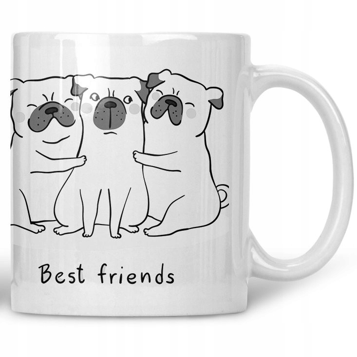 

Kubek Mopsy Best friends