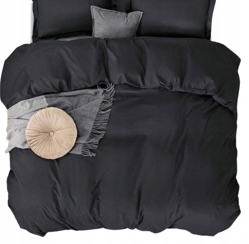 Shein Sada Povlečení Černé Povlečení Na Přikrývku A 2 Polštáře 200x220 1GD