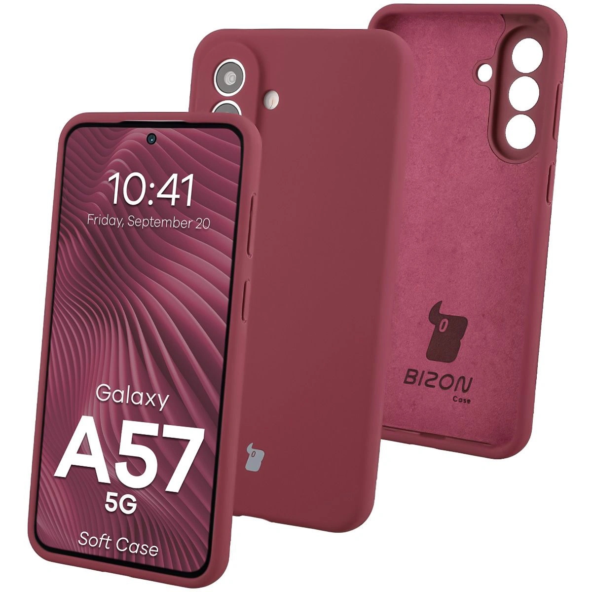 Bizon Soft do Galaxy A57 5G Śliwkowy