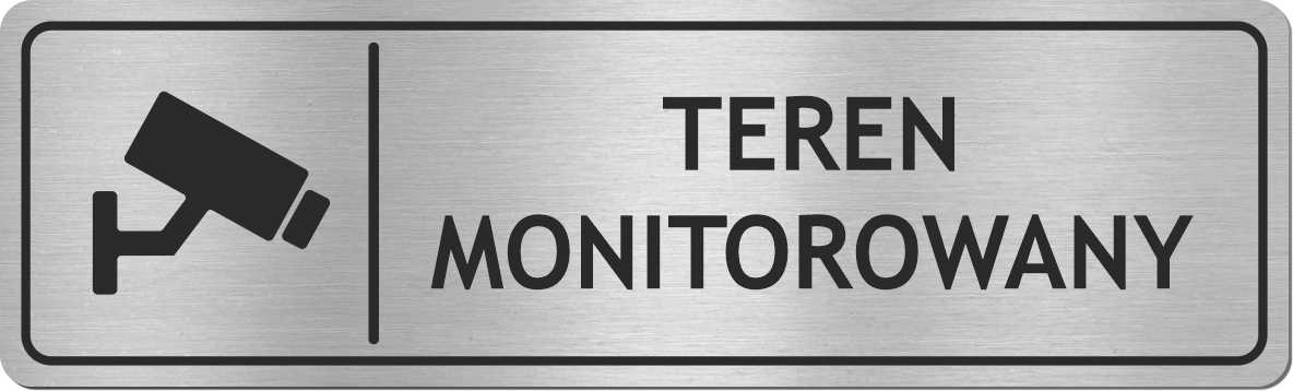 

Tabliczka Teren Monitorowany stal nierdzewna