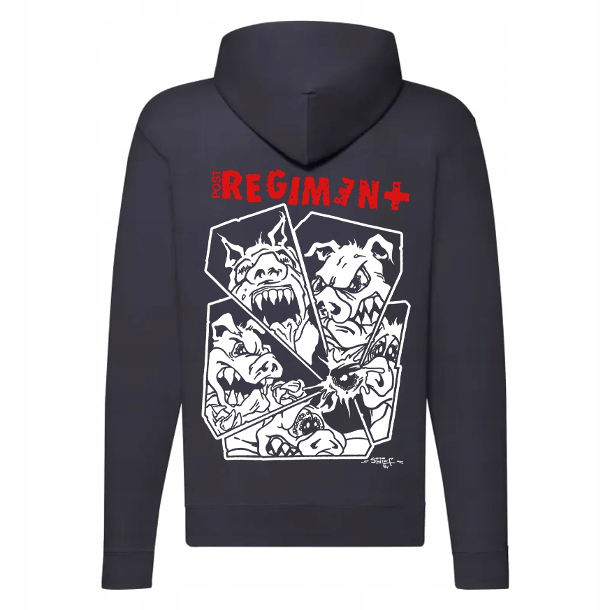 Rozepínací mikina s kapucí Post Regiment Punkové prasátko