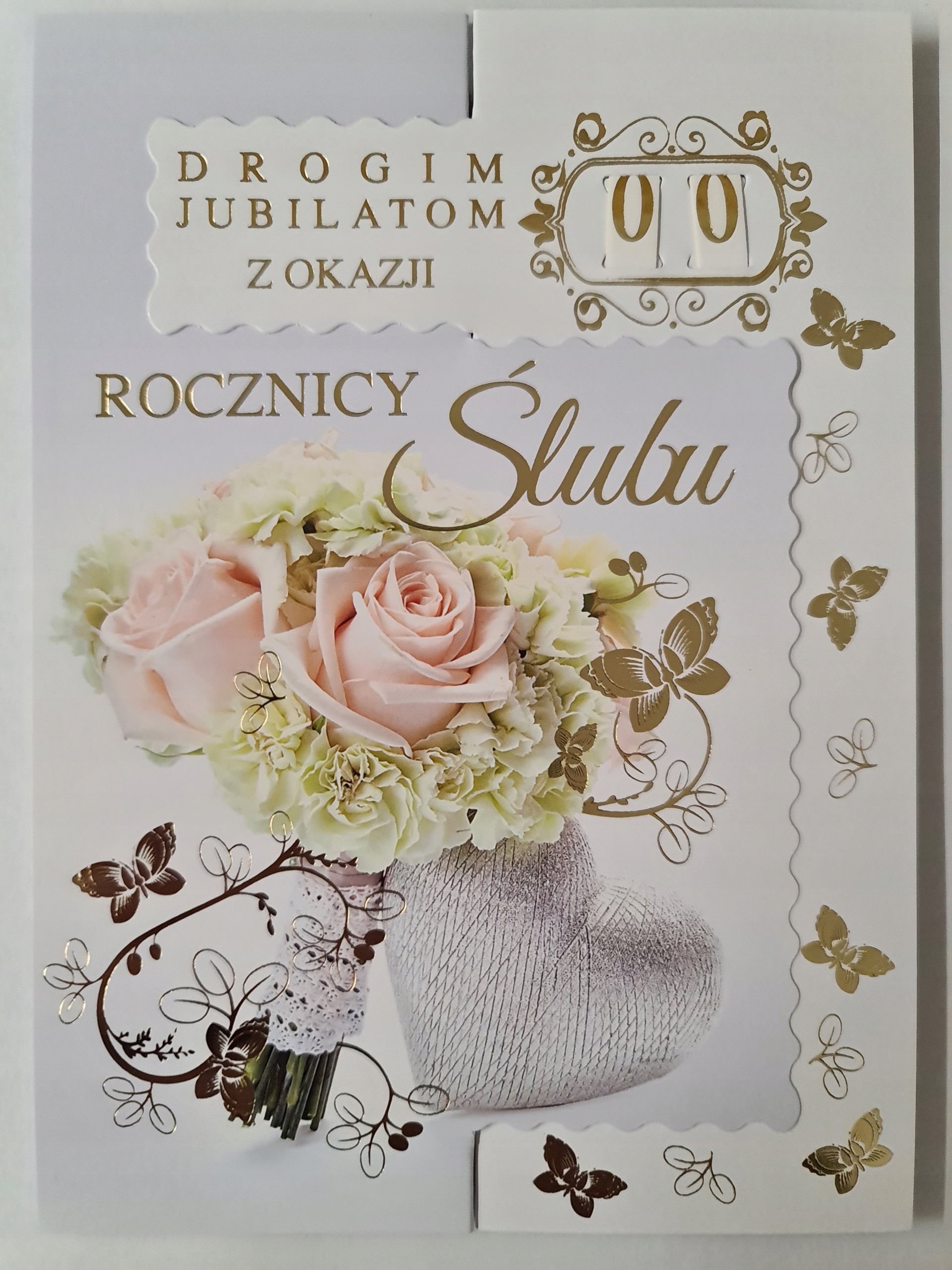

Kartki na rocznicę ślubu z wymiennymi cyframi
