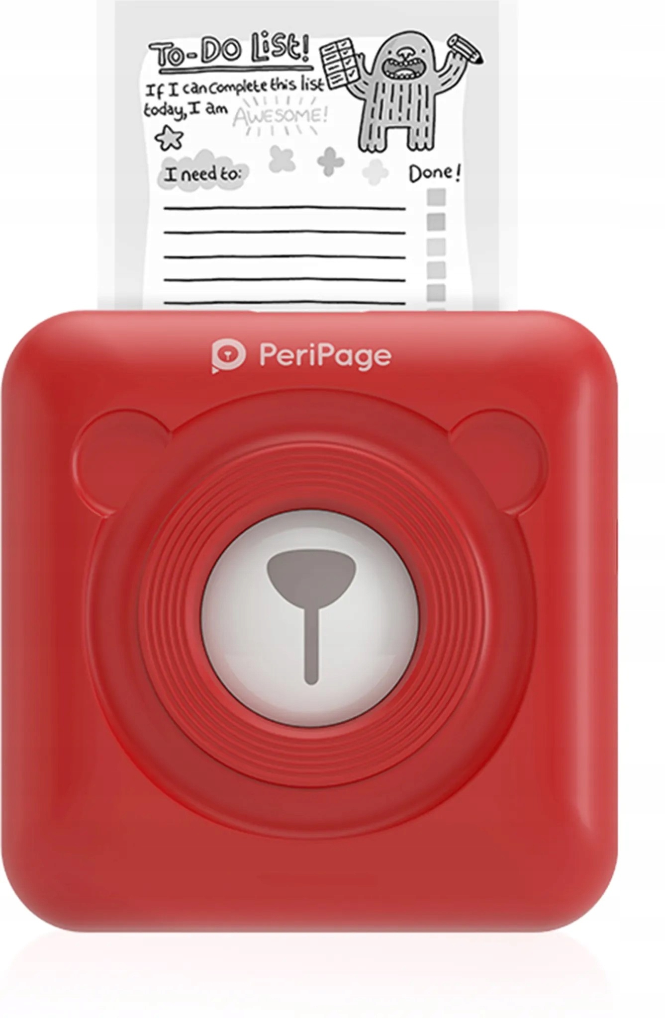 PeriPage A6 Mini drukarka kieszonkowa HD 203DPI Bluetooth CZERWONA