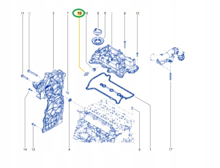ZAWÓR ODMY 0.9 1.2 TCE RENAULT DACIA 118100M300 OE Oryginał Producent części Renault OE