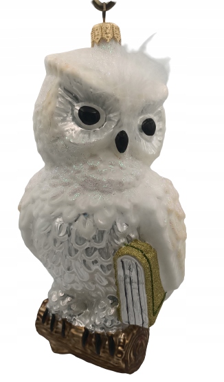 

Bombki Choinkowe Szklane Sowa z książką 17,5cm