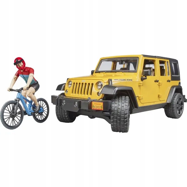 Bruder 02543 Jeep Wrangler Rubicon + kolarz rower