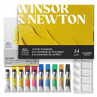Akrylové barvy Galerie Acrylic Essentials, 10 x 12 ml příslušenství