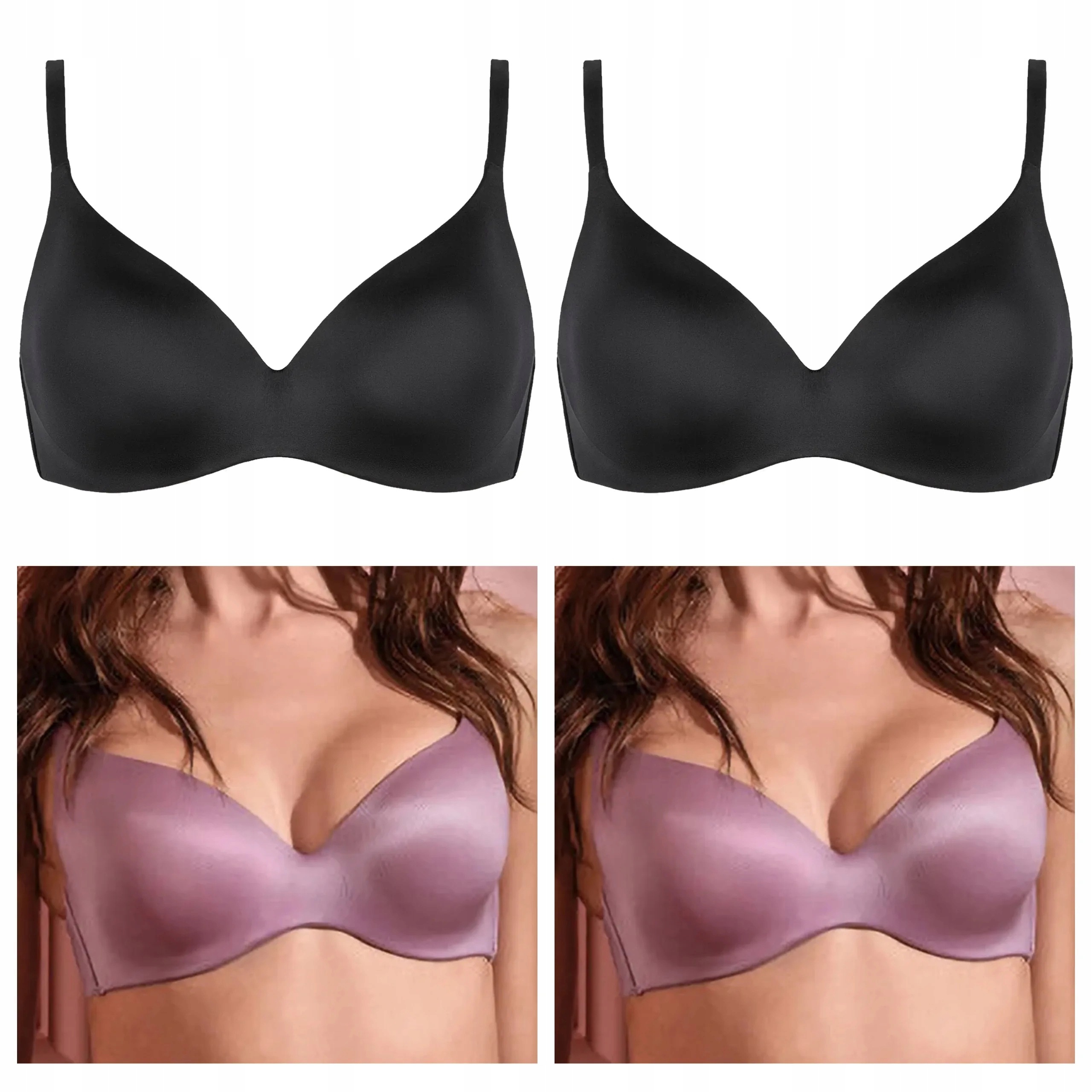 4x vyztužená podprsenka z mikrovlákna Lormar One 2x růžová 2x černá 85C