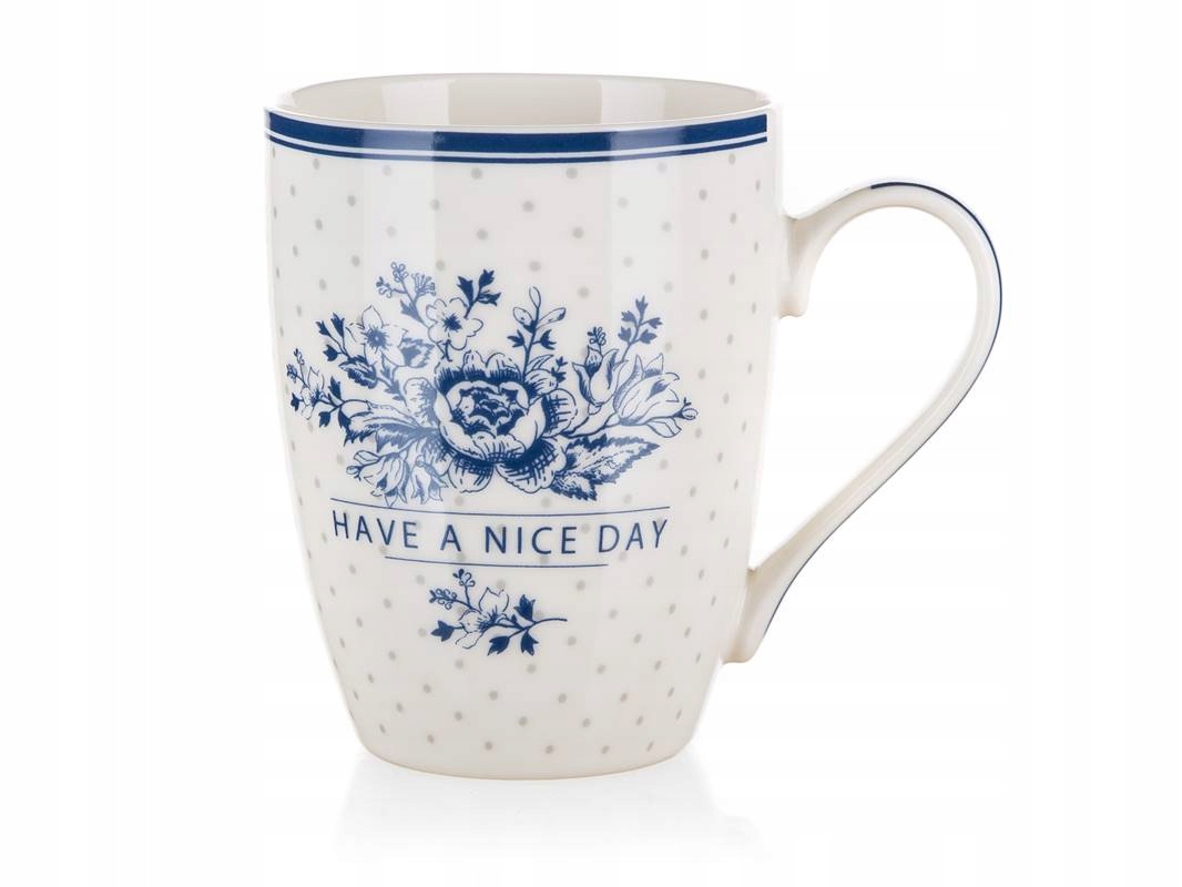 

Kubek Ceramiczny 6 x 340 ml Kwiaty Biały Banquet
