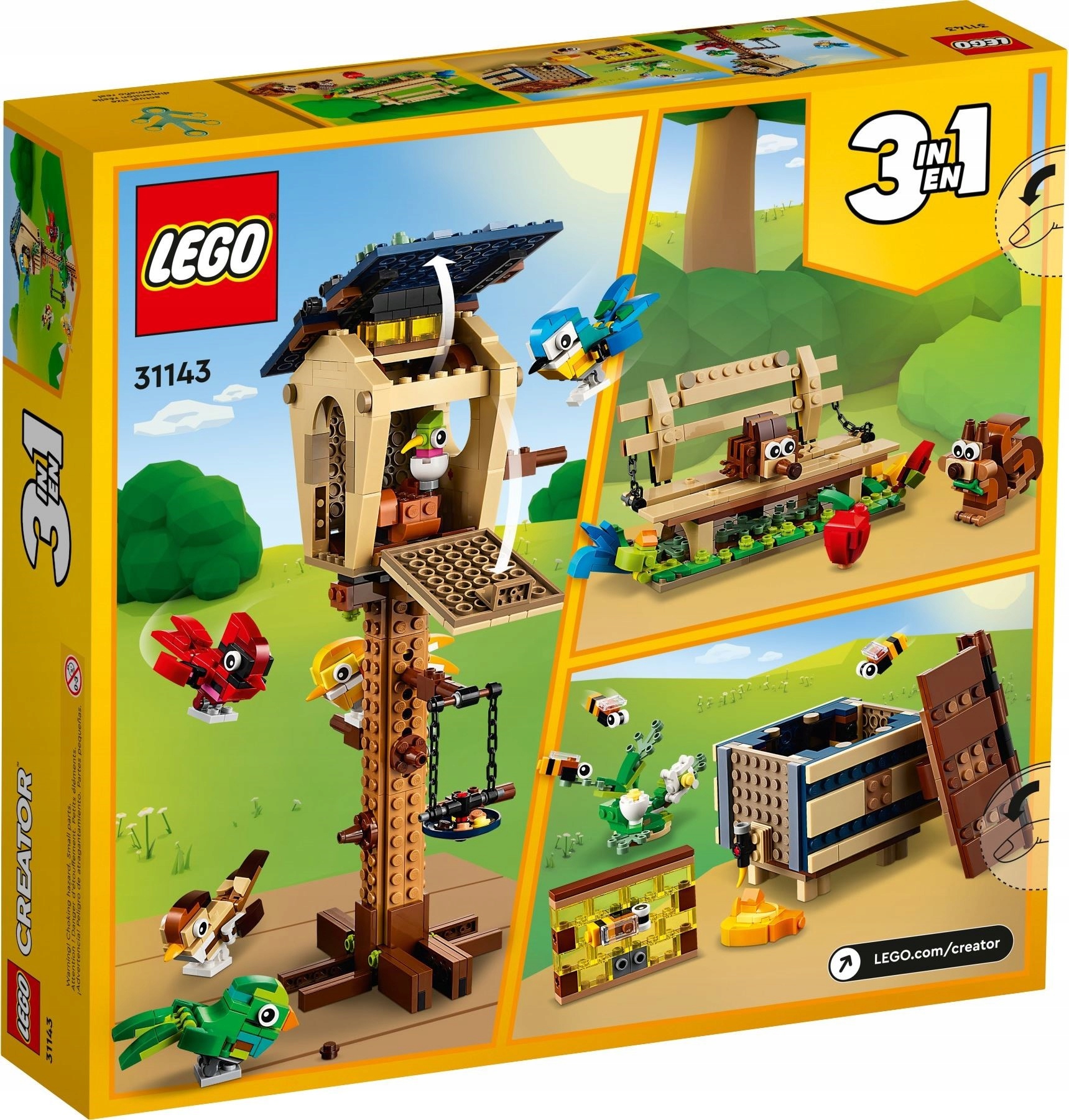 LEGO 31143 CREATOR 3W1 DOMEK BUDKA DLA PTAKÓW Numer produktu 31143