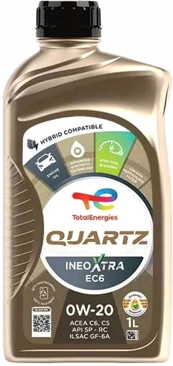Olej Silnikowy Total Quartz Ineo Xtra EC6 0W20 Acea C6 C5 Api Sp 1L