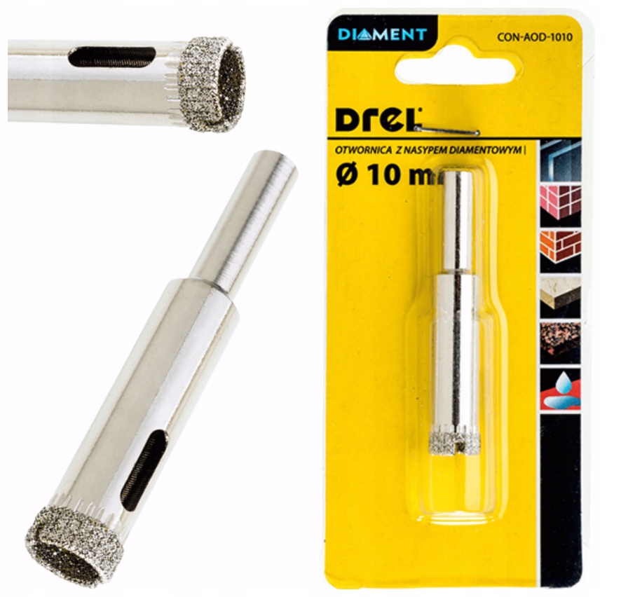 

Otwornica Diamentowa Koronka Do Gresu Płytek 10 mm