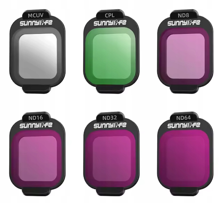 Sada 6 filtrů Sunnylife pro dron Dji Flip ND8 ND16 ND32 ND64 Cpl Mcuv