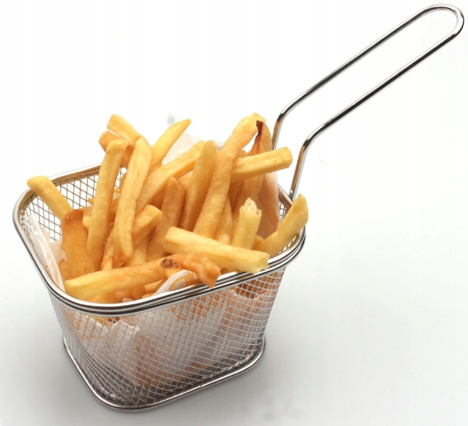 

Koszyczek Koszyk Do Serwowania Frytek Srebrny Mini