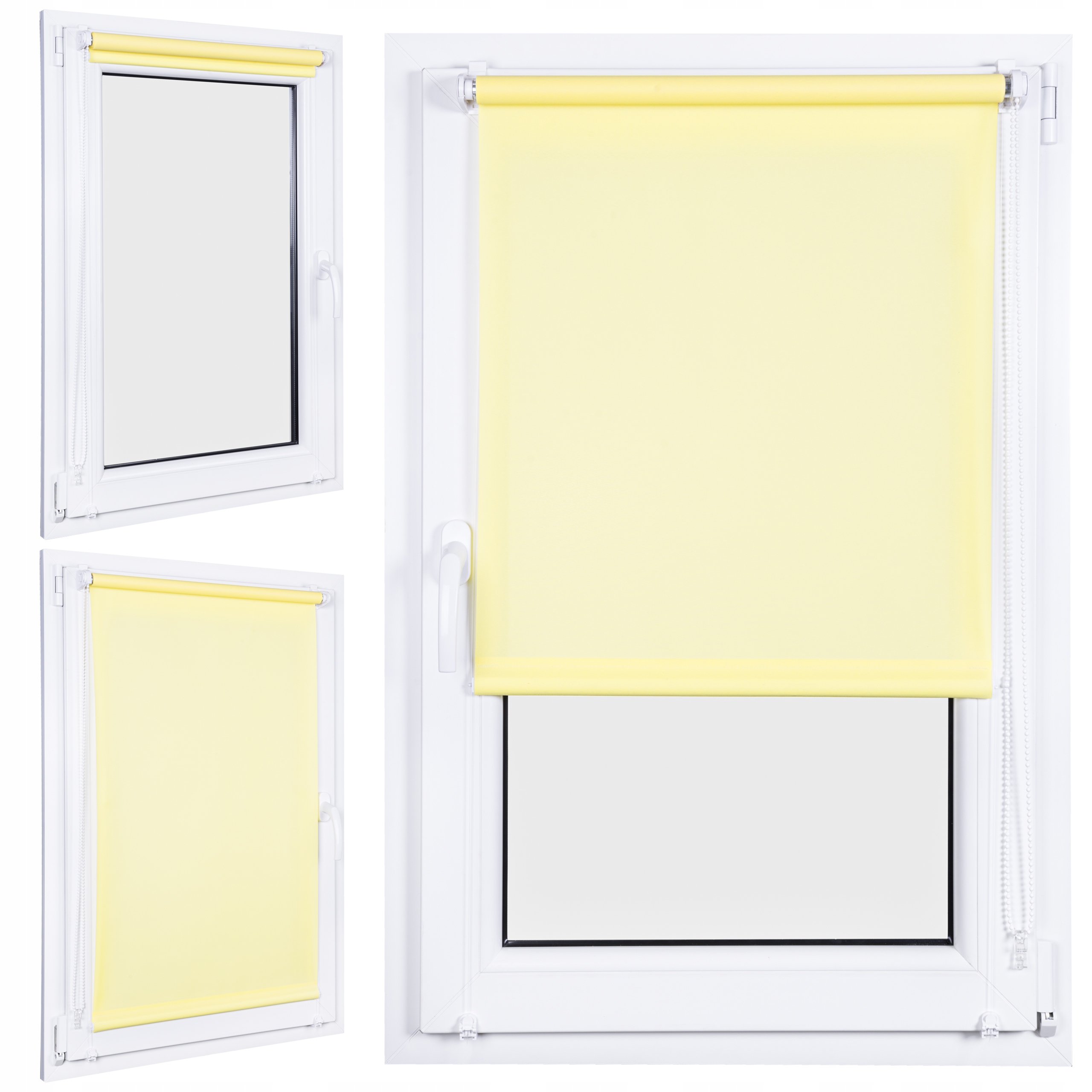 ROLETA ZACIEMNIAJĄCA 65X150 CM GŁADKA WEWNĘTRZNA Z PROWADNICAMI NA WYMIAR