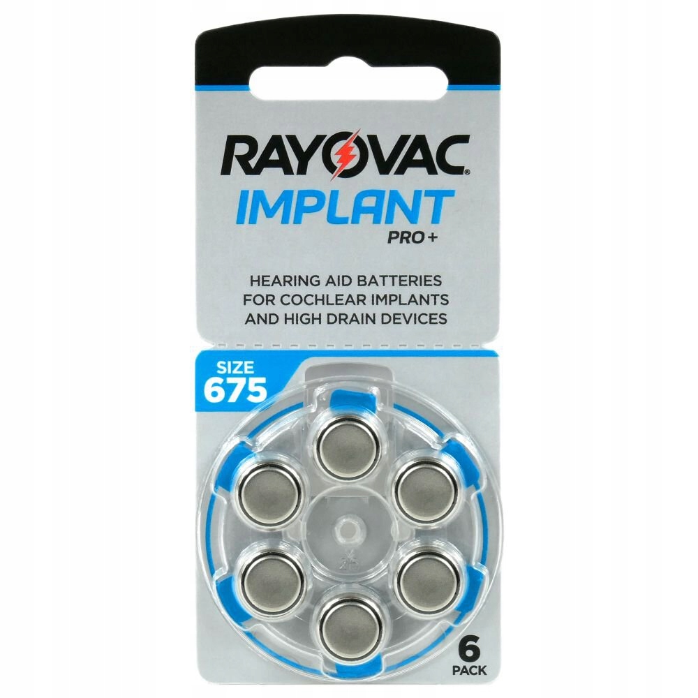 

Baterie Rayovac 675 Implant Pro+ Listek 6szt