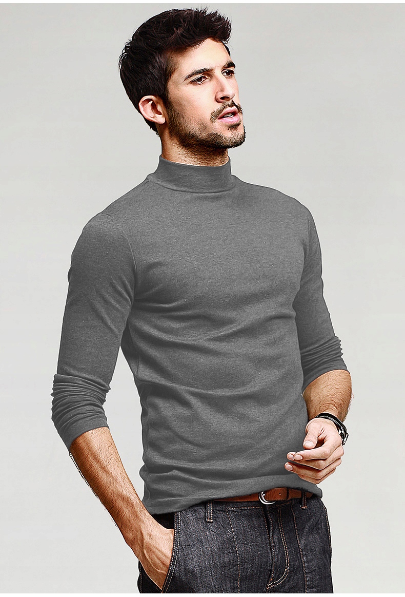 Elegancki półgolf sweter męski golf WXM XXL szary Marka inna