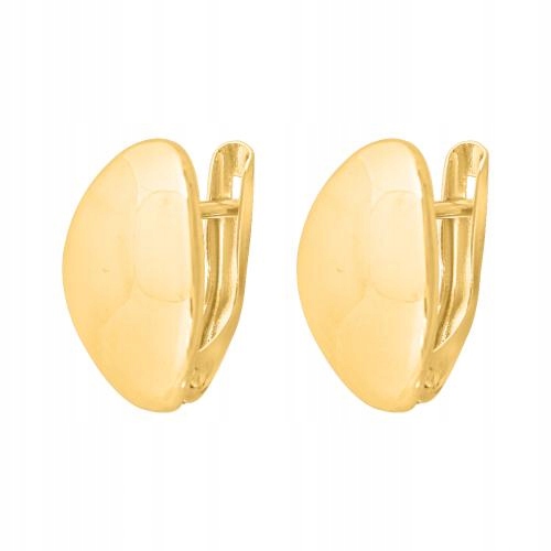 Náušnice zlaté 585 ve tvaru plochých oválných centů, okouzlující doplněk