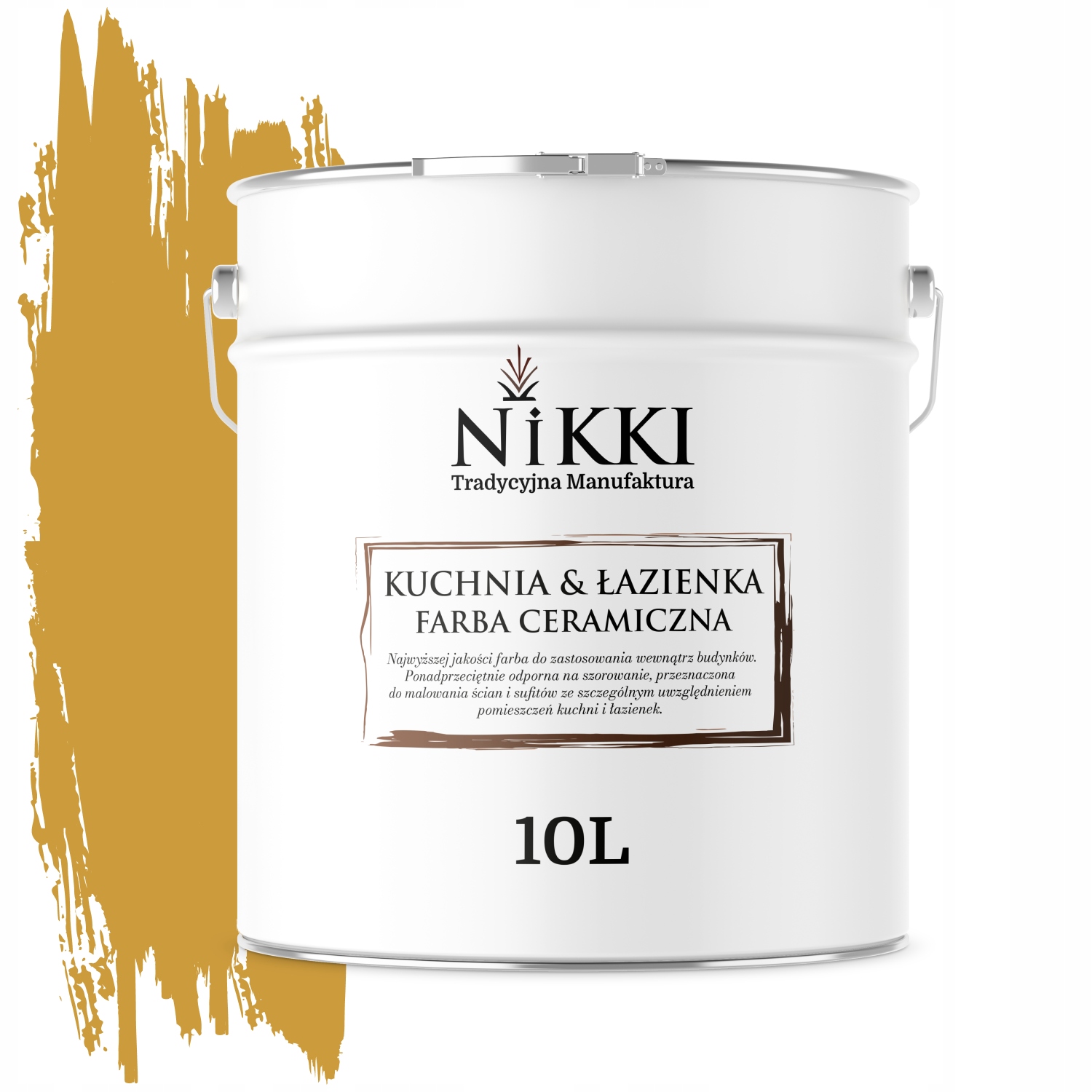 Keramická Farba Kuchyňa Kúpeľňa Farba Sépia H6737 Hlboká Matná 10 L Nástenná