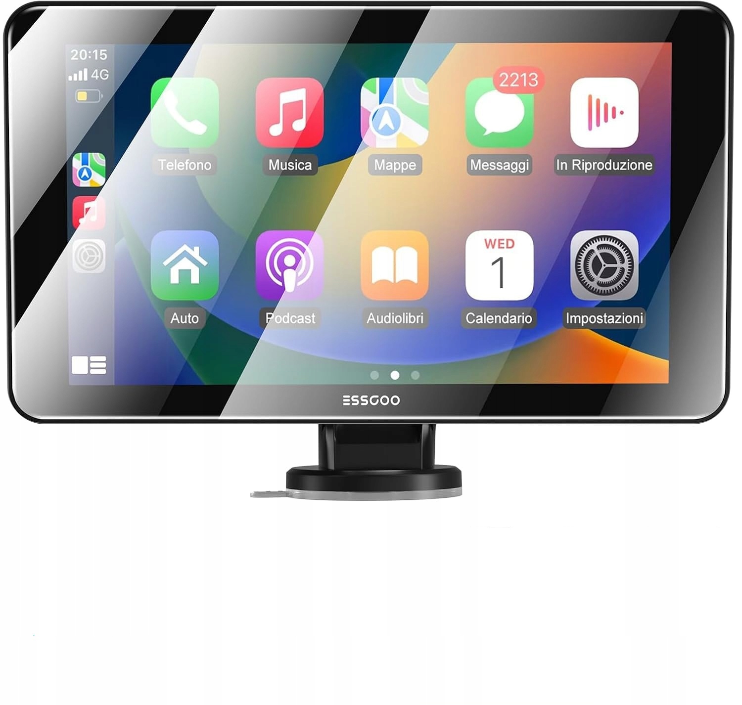 Essgoo CarPlay i Android Auto, 7-calowy ekran samochodowy Ips M877